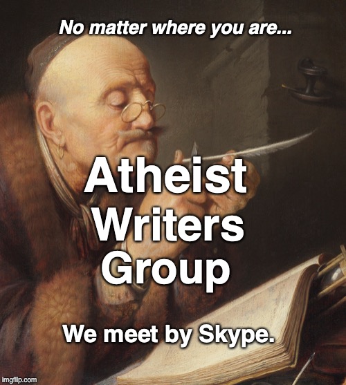 Atheist Writers Group, We meet by Skype